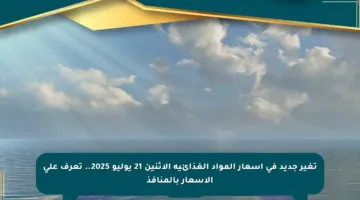 تغير جديد في أسعار المواد الغذائية الاثنين 21 يوليو 2025.. تعرف على الأسعار بالمنافذ